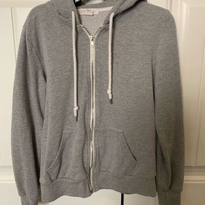 Gray zip up jacket